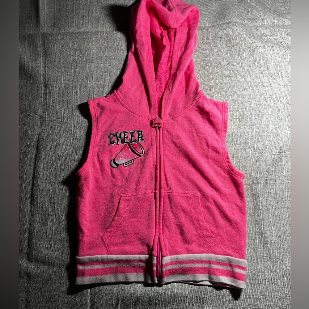Pink Cheer Sleeveless Hoodie